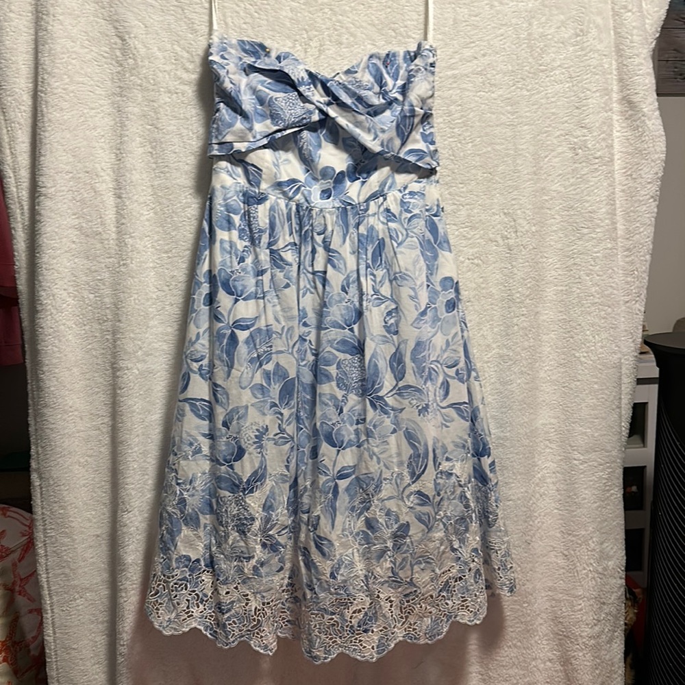Womens blue floral dress size 10